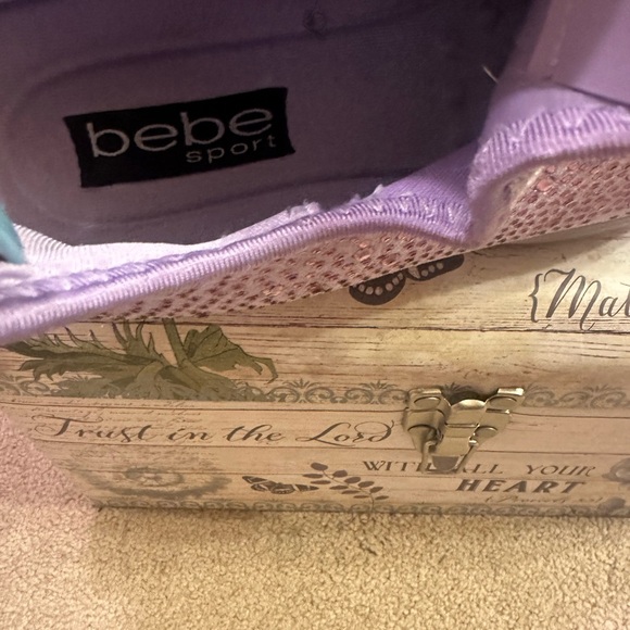 bebe Pink Rhinestone Sneakers - Picture 9 of 12